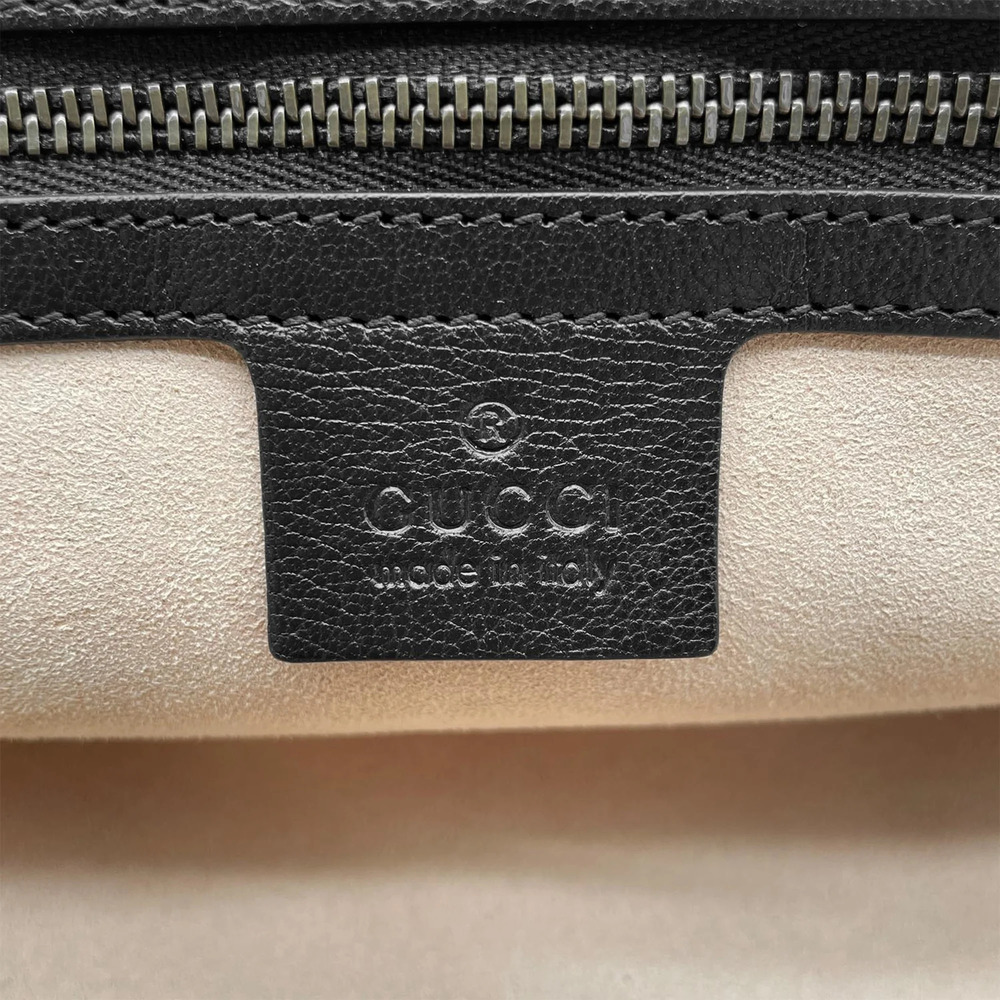 GUCCI Black Leather GG Marmont Boston Bag - Picture 10 of 14